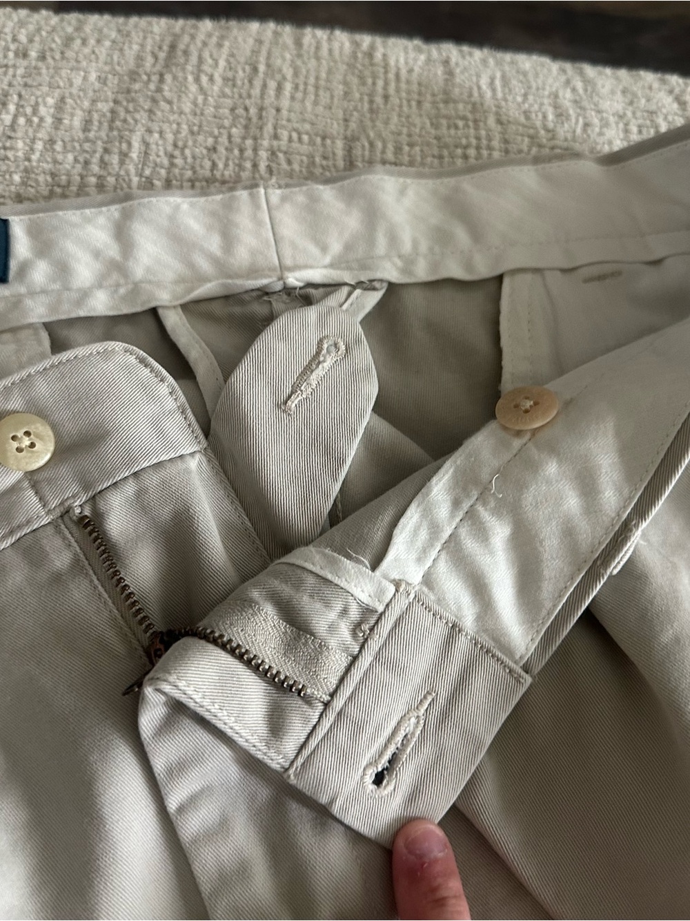 Vintage Polo Ralph Lauren Ethan Pleated Chino Pants -size 34/30 - Picture 6 of 11